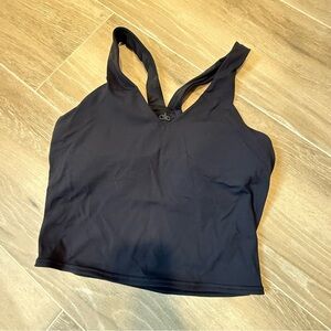 ALO Yoga Black Long Line Sports Bra